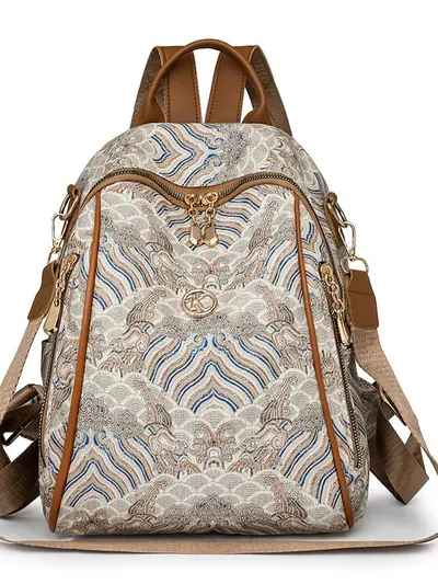 Ethnic-Style Dual-Use Shoulder and Backpack Women's Bag - 6