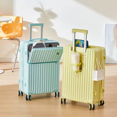 20-Inch Front-Opening Suitcase, Spinner Wheels, Combination Lock - 4