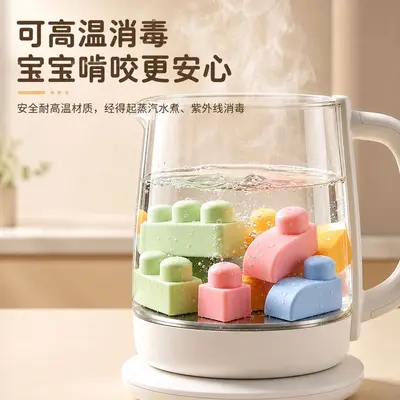 Soft Rubber Building Blocks for Children with Storage Bucket - 4