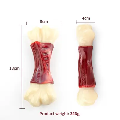 Bone-Shaped Dog Chew Toy, Teeth Cleaning Interactive Training Toy - 6