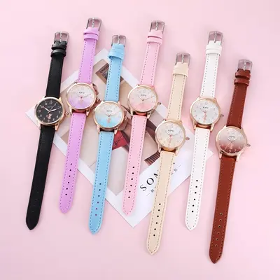 Koreanische Damen-Quarzuhr, wasserdicht, schlichtes Design - 3