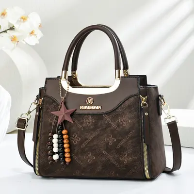 Women's Crossbody Bag, Printed Large Capacity Shoulder Handbag - 10