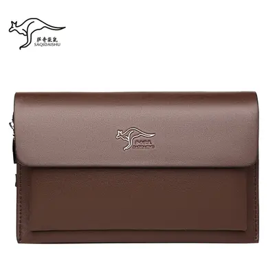 Men's PU Leather Business Clutch with Combination Lock - 8