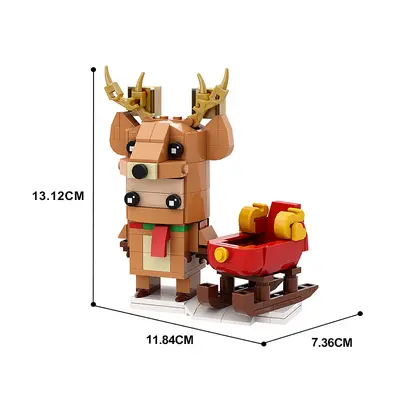 MOC Noel Yapı Taşı Oyuncak Seti, Torbalı DIY Noel Süsü - 8