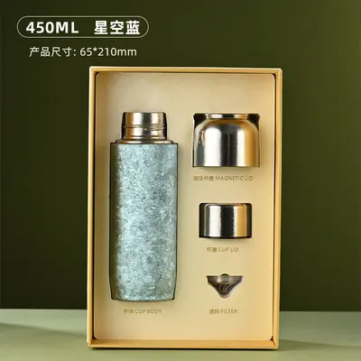 Pure Titanium Double-Wall Thermos Cup with Magnetic Lid and Tea Infuser - 9