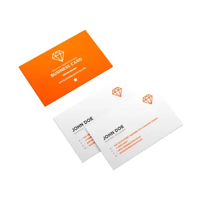 Kuşe kağıt kartvizit, QR kodlu baskı, kişiselleştirilebilir