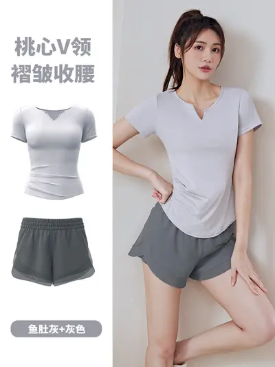 2025年春夏季新款瑜伽套装透气跑步健身运动训练瑜伽服女 - 9