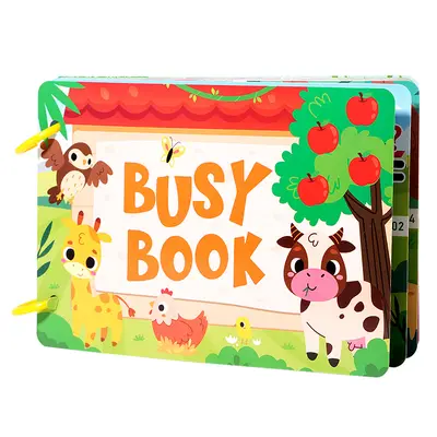 Children's Quiet Book with Velcro Puzzle, Reusable Early Education Busy Book - 6