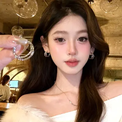 Koreanische Zirkon-Schleifenohrringe für Frauen, leicht luxuriös - 13