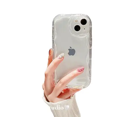 iPhone14 yeni cep telefonu kılıfı için uygun krem ​​desen Apple 14 malzeme fabrikası doğrudan satış 13Pro Max şeffaf - 5