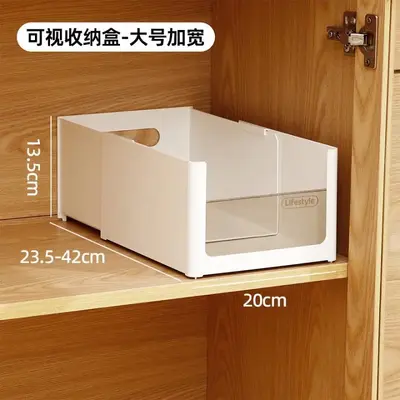 Expandable kitchen storage organizer, stackable, transparent - 10