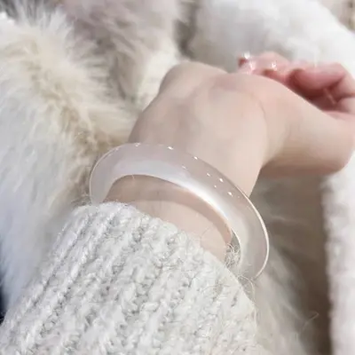 Armband aus natürlichem Achat, kirschrot, Eismadonnenjadedesign - 8