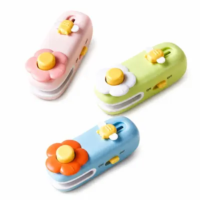 Original Mini Flower Hand Press Sealing Machine Household Small Heat Sealer Food Bag Magnetic Kitchen Food Storage Tool