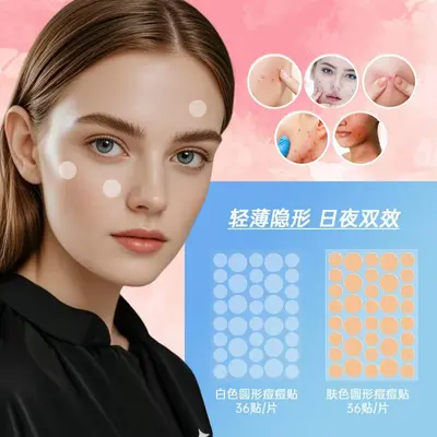 Acne Patches 36 Pcs, Hydrocolloid with Essential Oil, Colored and Transparent - 2