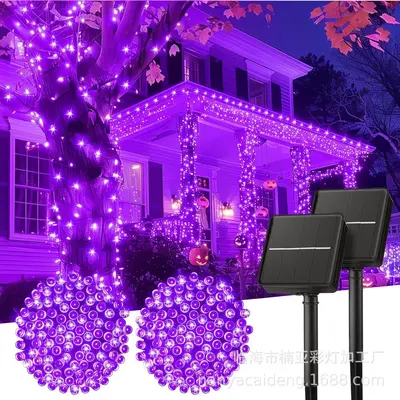 Remote Control Colorful LED Solar String Lights, Waterproof - 3