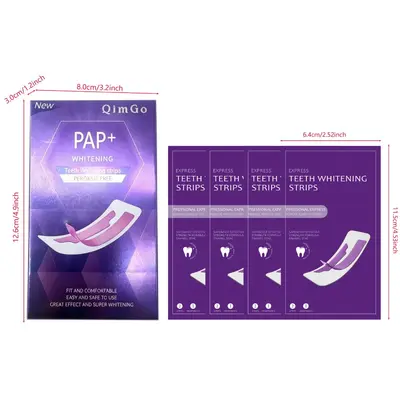 PAP Lila Zahnaufhellungsstreifen WHITE STRIPS, Entfernung gelber Verfärbungen - 3