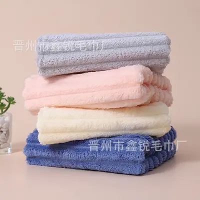 Şeker Çubuk Kadife Banyo Havlusu Mercan Kadife Havlu Süper İnce Lif Yumuşak Hediye Havlusu Banyo Emici Hızlı Kuruyan Plaj Havlusu