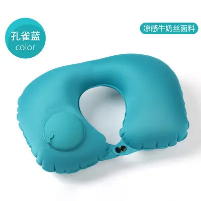 U-shaped inflatable neck pillow, portable - 12