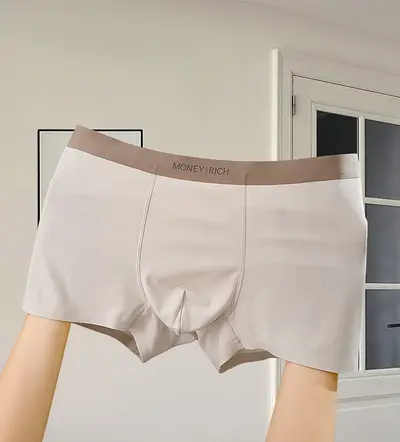 Men's Ice Silk Seamless Boxer Briefs, Breathable, Cool Feel for Summer - 7