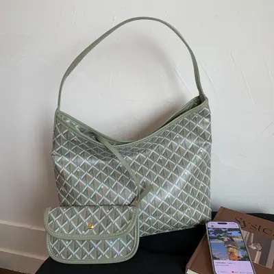 Large Capacity Women's Quilted Tote Bag Single Shoulder - 7