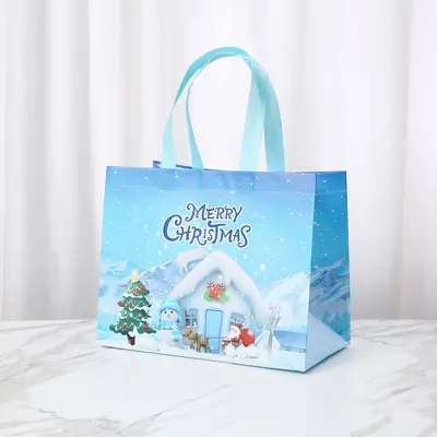 Kaschierte Weihnachts-Vliestragetasche mit 3D-Geschenkdesign - 11