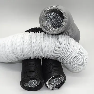 PVC Aluminum Foil Composite Flexible Duct, Double-Layer Telescopic - 4