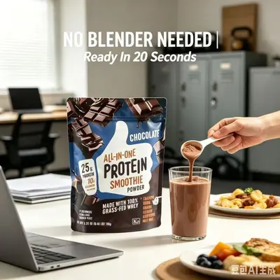 跨境外贸爆款ALL-IN PROTEIN SMOOTHIE POWDER 巧克力蛋白奶昔粉