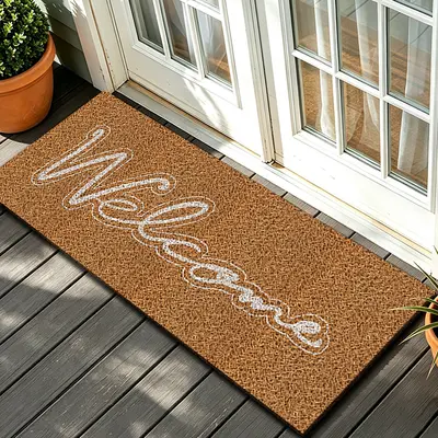 Loop Pile Door Mat, Printed Minimalist Design, Entrance and Kitchen Floor Mat - 9