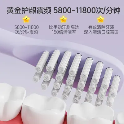 Children's Rechargeable Sonic Electric Toothbrush with Timer - 5