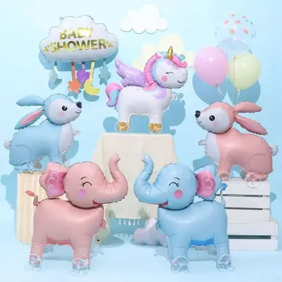 Walking Animal Balloon with Wheels, Inflatable Kids Toy