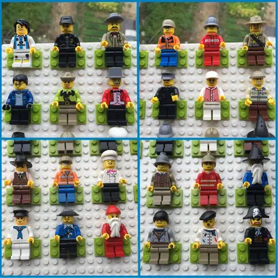 Building Block Figures Set, Small Pieces, DIY Cartoon Characters