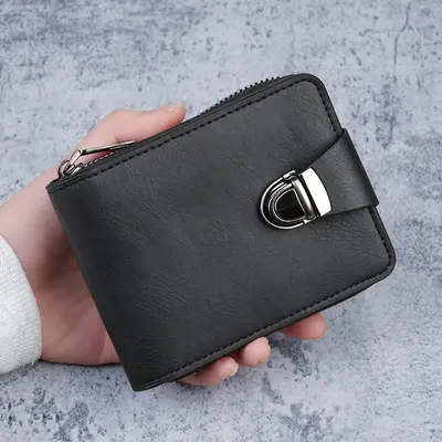 Herren-Kurzgeldbörse mit Reißverschluss Multi-Kartenfächer - 7