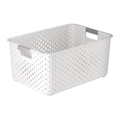 Plastic storage basket kitchen cabinet home organization