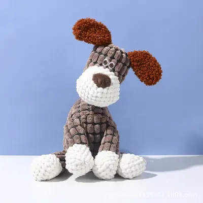 Squeaky Plush Donkey Dog Toy, Durable Chew Toy for Interactive Play - 7