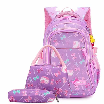 Koreanisches Schulrucksack-Set, 3-teilig, wasserdicht, extrem leicht - 2