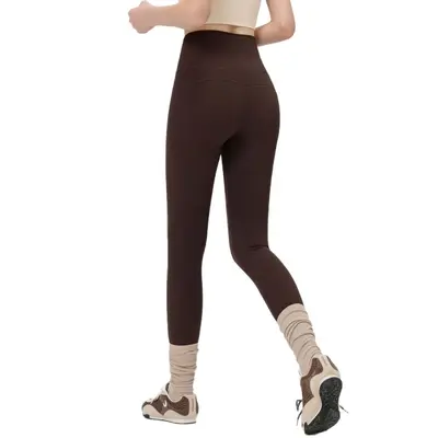 Damen-Yogahose hohe Taille, 7/8-Länge, po-hebend - 6