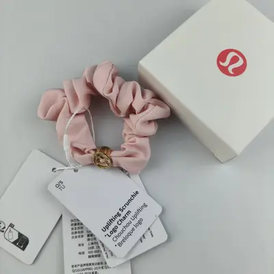 Elastic Ponytail Hair Tie with Metal Logo - 13