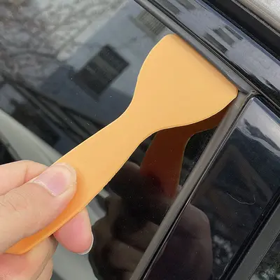 Yellow Rubber Scraper for Car Window Film Installation, Film-Safe