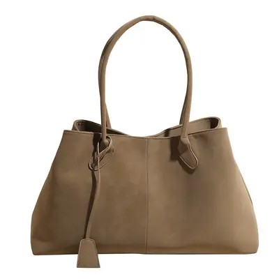 Large Capacity Women's Single Shoulder Tote Bag, PU Leather Commuter Handbag - 10