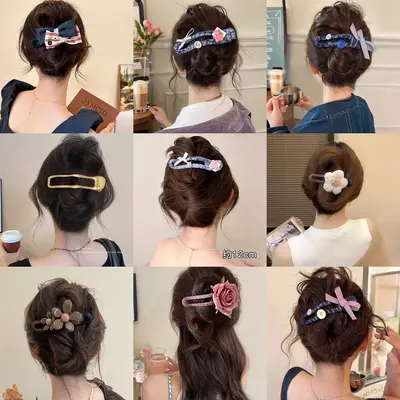 Premium Duck Mouth Clip Large Size Back Head Claw Clip Premium Delicate Hair Clip High Volume Butterfly Bow Hair Clip Straight Clip