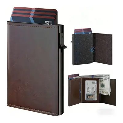 Carbon Fiber Men's Wallet with RFID Protection and Pop-Up Card Holder, B011 - 6