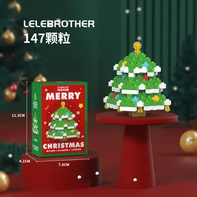 DIY-Mikropartikel-Weihnachtsbausteine, Kinder-Lernspielzeug als Dekofigur - 12