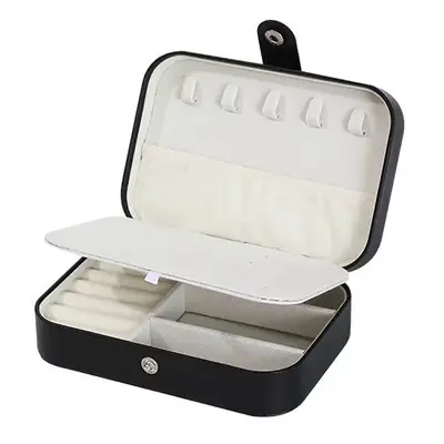 Portable travel jewelry storage box, compact and easy to carry, earrings, studs, necklaces, jewelry rings, storage box - 8