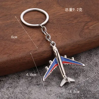 Civil Airliner Keychain, Fighter Jet Model Souvenir