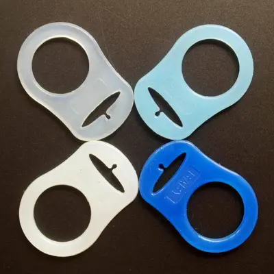 Silicone Ring Clip for MAM Pacifier Chain, Hole-Free - 4