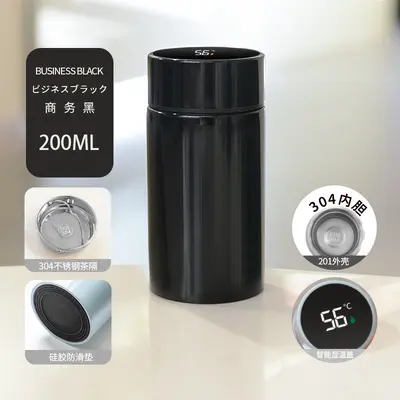 Intelligente Thermoskanne mit Temperaturanzeige, kompakt und tragbar, Edelstahl-Taschentasse, hoher ästhetischer Wert, Mini süße Thermoskanne Wasserflasche, personalisierbar. - 9