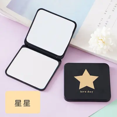 Foldable Portable Makeup Mirror, Double-Sided Mini Square - 9