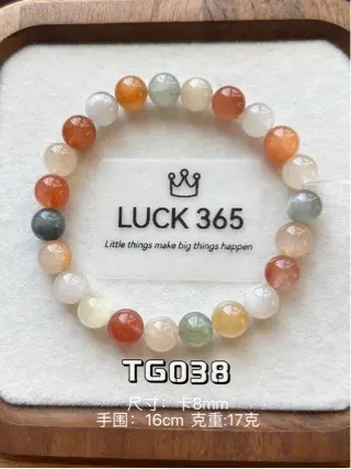 Luck 365 natürliches Kristallarmband, einreihig, Damenmode