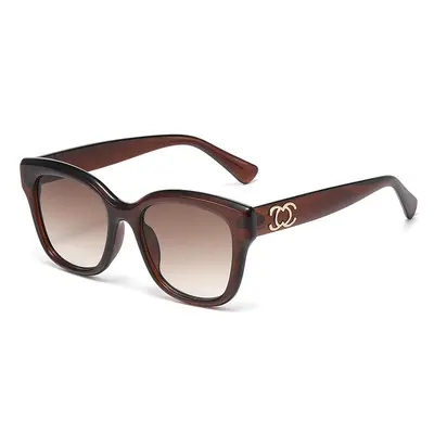 Large Frame Retro Cat-Eye Sunglasses with UV Protection, Concave Shape - 10