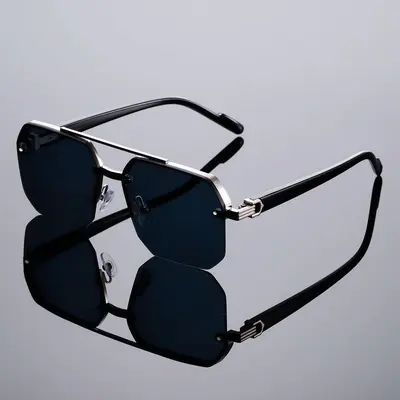 Square Frame UV Protection Sunglasses for Men and Women, Slimming Driving Style - 1